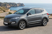 Hyundai Santa Fe 3 2012–2018 Bočné nášľapy RedLine Black (2 ks, hliník) fotografia 1