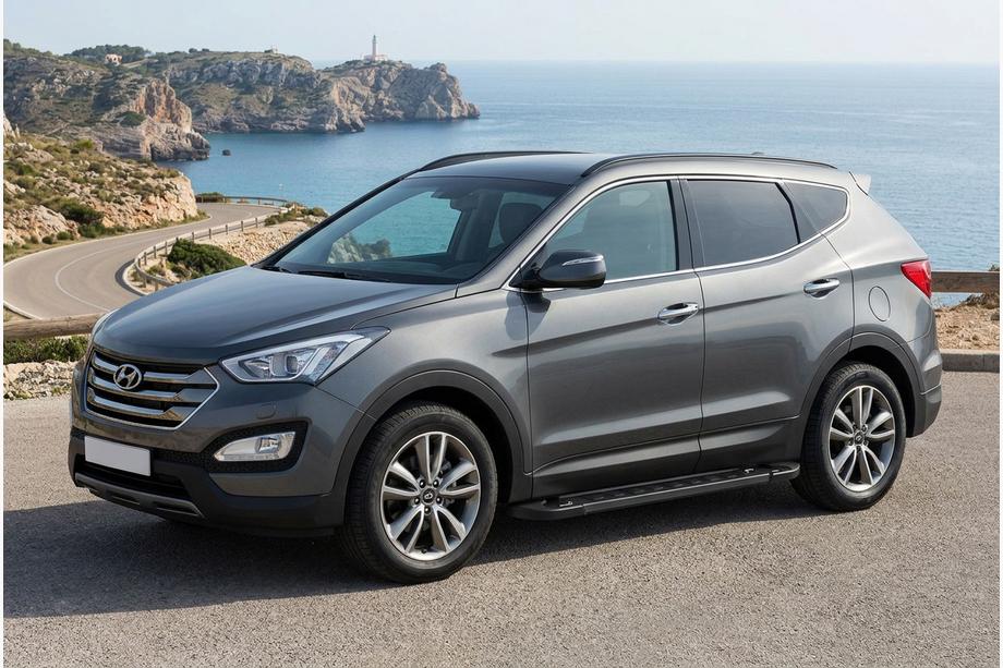Hyundai Santa Fe 3 2012–2018 Bočné nášľapy RedLine Black (2 ks, hliník) Image