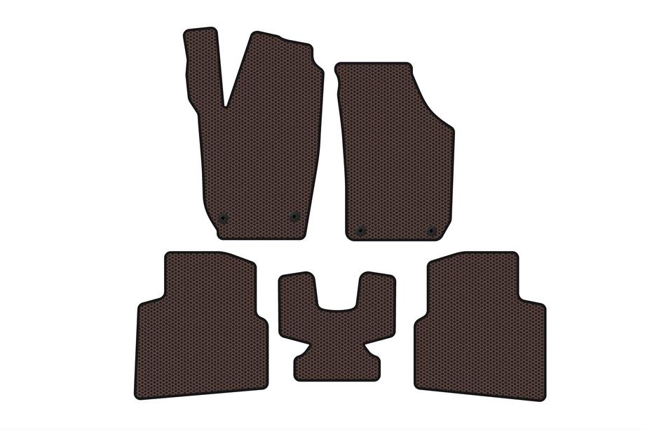 Skoda Roomster 2006–2015 Gumové koberce Carsuit (Hnedé) Image