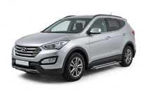 Hyundai Santa Fe 3 2012–2018 Bočné nášľapy Rainbow (2 ks, hliník) fotografia 1