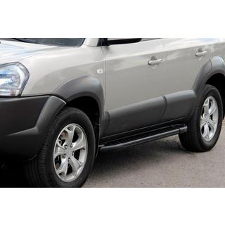 Bočné nášľapy Allmond Black (2 ks, hliník) Hyundai Tucson JM 2004– fotografia 1