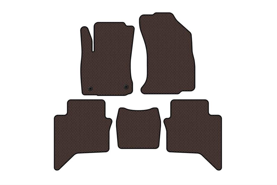 Toyota Hilux 2015– Gumové koberce Carsuit (Hnedé) Image