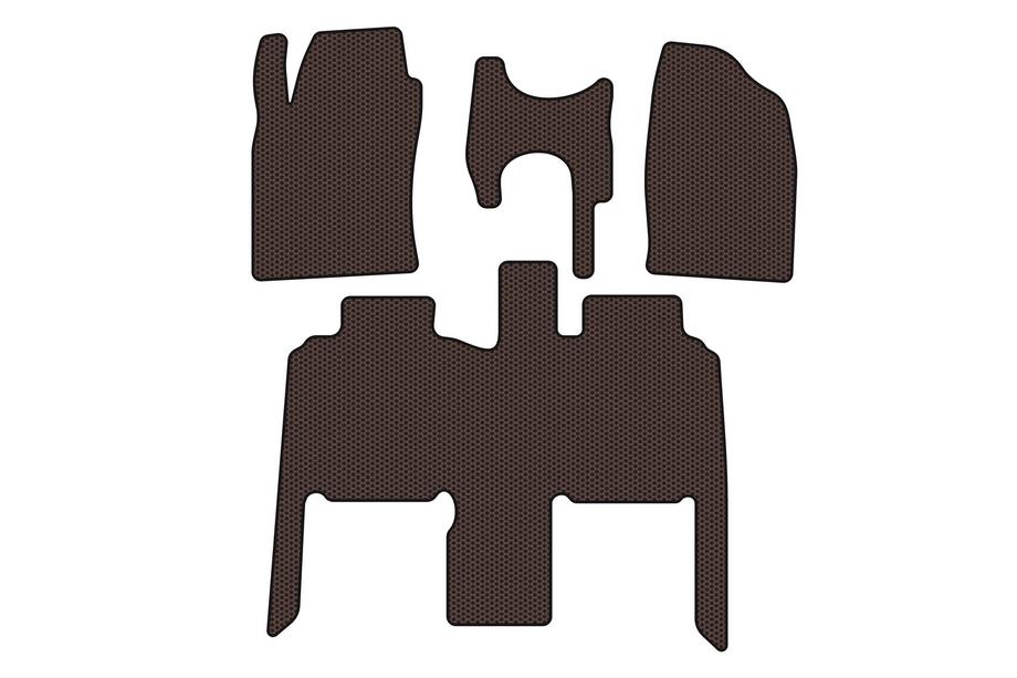 Toyota Previa 2000–2006 Gumové koberce Carsuit (Hnedé) Image