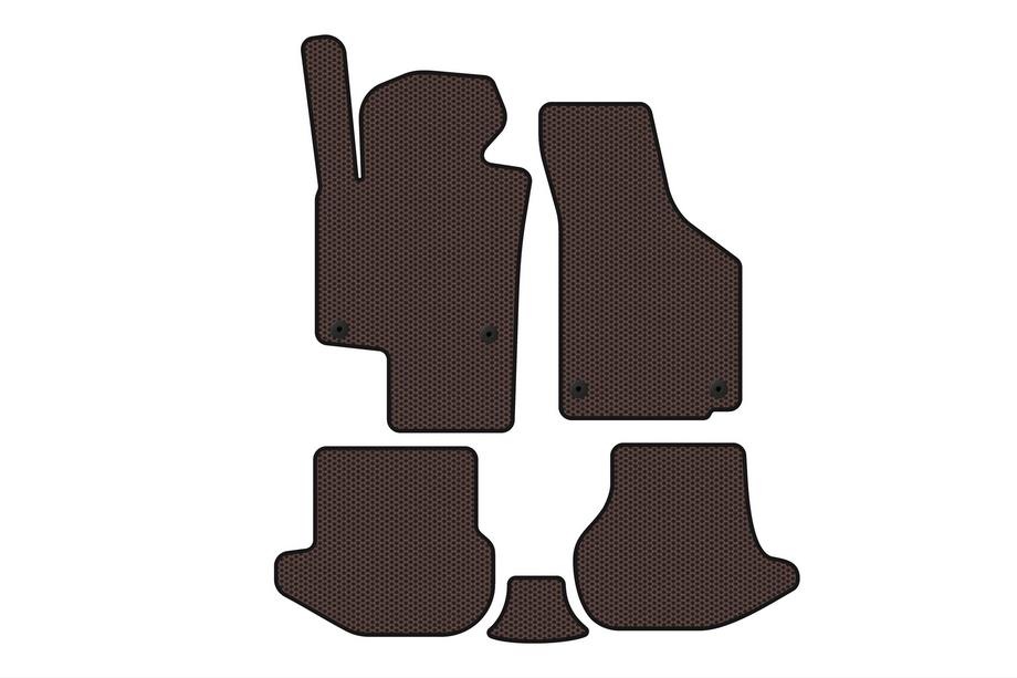Volkswagen EOS 2006–2011 Gumové koberce Carsuit (Hnedé) Image