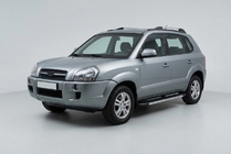 Hyundai Tucson JM 2004– Bočné nášľapy Duru (2 ks, hliník) fotografia 1