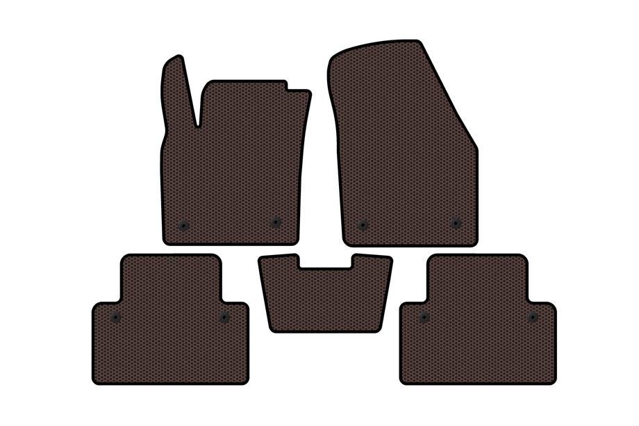 Volvo C30 2006–2012 Gumové rohože Carsuit (HB, 3-dverový, hnedé) Image