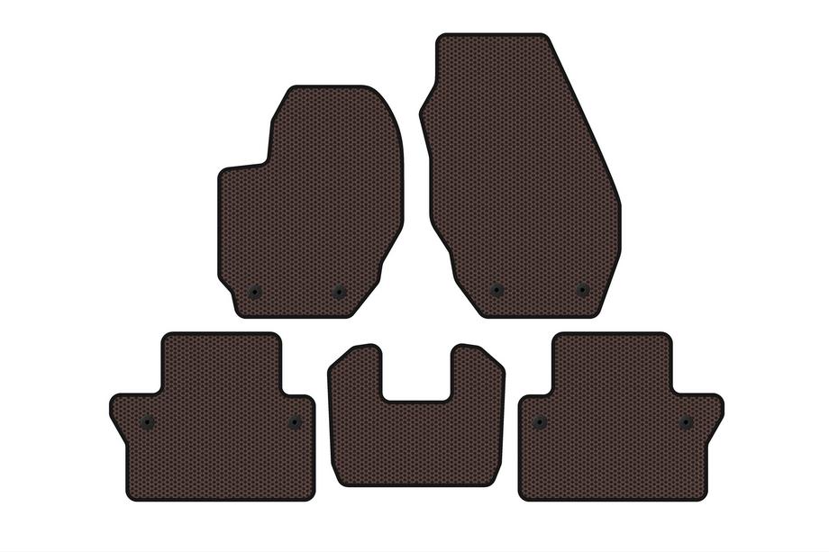 Volvo V70 2007–2013 Gumové koberce Carsuit (Hnedé) Image