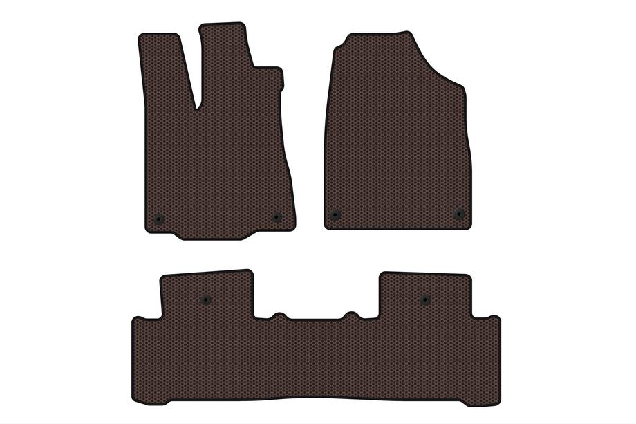 Acura MDX 2013–2020 Carsuit gumové rohože do interiéru (2 rady, hnedé) Image