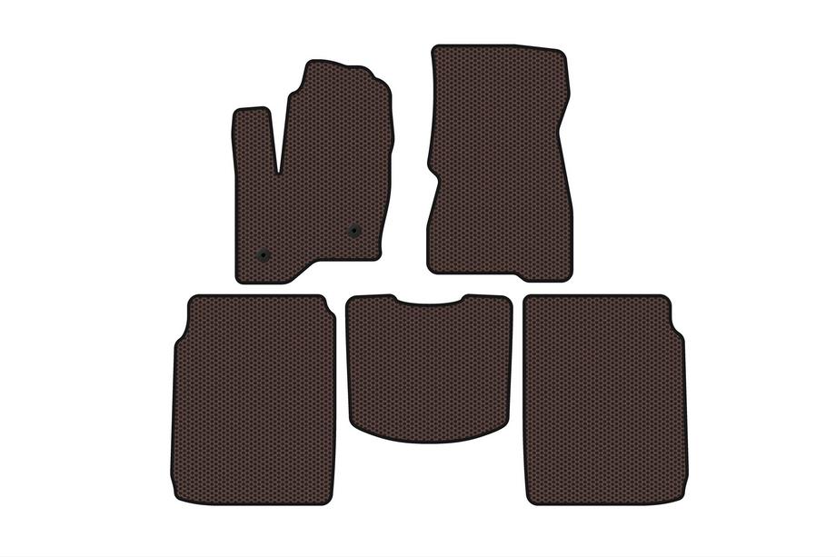 Ford Flex 2009–2019 Gumené rohože Carsuit (2 rady, 2013-2019, hnedé) Image