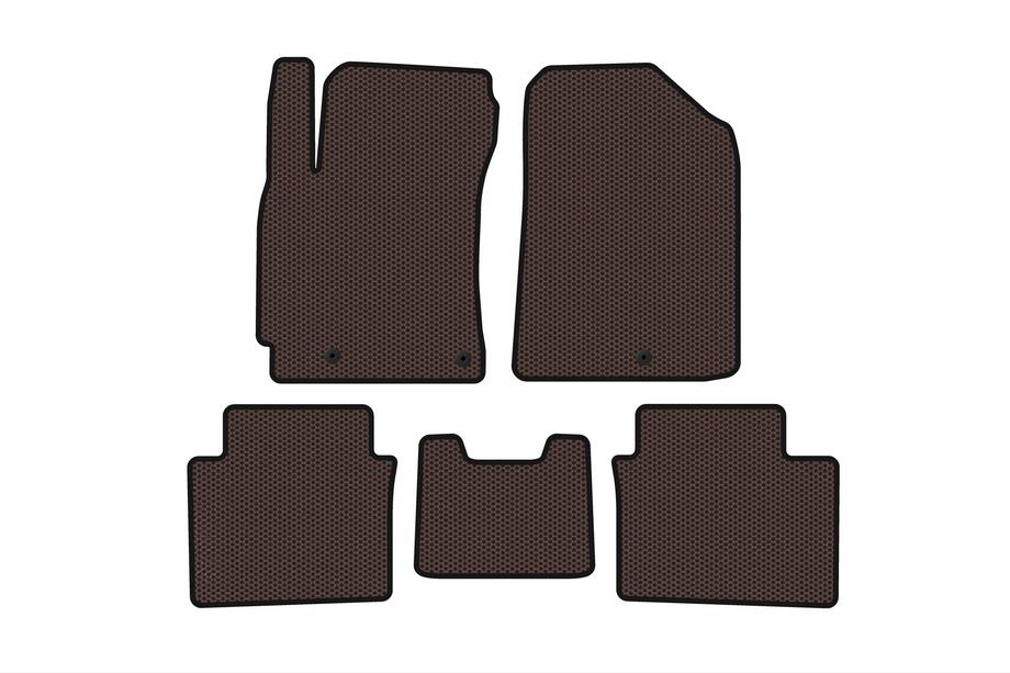 Kia Forte 2008–2024 Gumové koberce do interiéru Carsuit (2018-2021, hnedé) Image