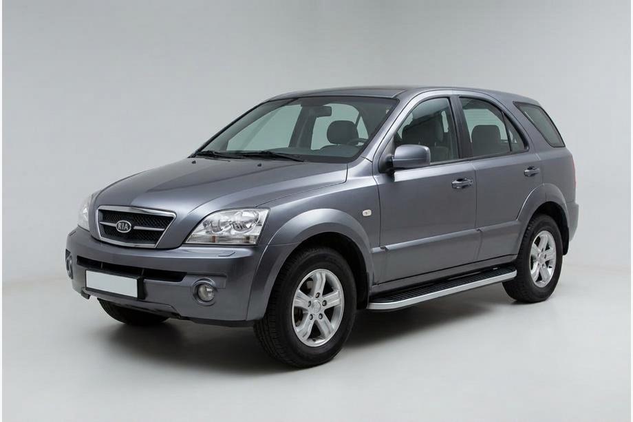 Kia Sorento I BL 2002–2009 Bočné nášľapy Tayga Grey (2 ks, hliník) Image