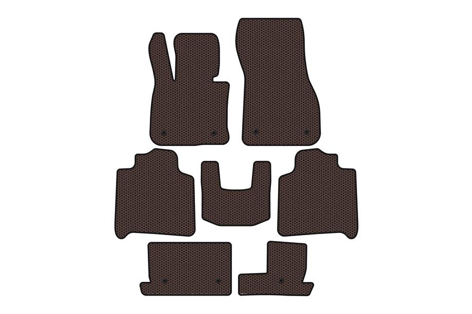 BMW rad 2 Active Tourer F45/F46 2014–2021 Gumené rohože do interiéru Carsuit (pre F46, 3 rady, hnedé) Fotografia 1