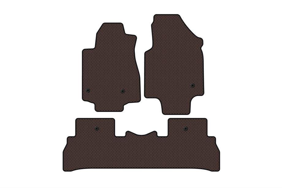 Honda Pilot 2008–2015 Gumové rohože do interiéru Carsuit (2008-2012, 7-miestne, hnedé) Image