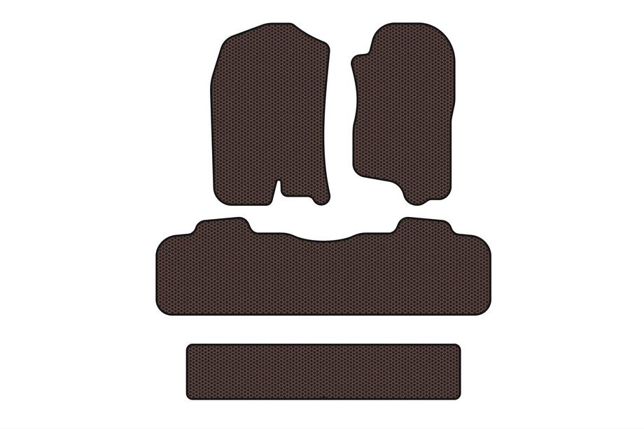 Chevrolet Tahoe 2007–2014 Gumené rohože do interiéru Carsuit (3 rady, 2007-2014, hnedé) Image
