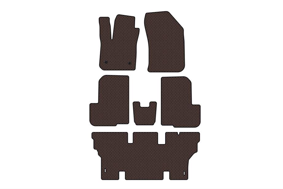 Dacia Lodgy 2012–2022 Gumené rohože Carsuit (3 rady, 7-miestne, hnedé) Image