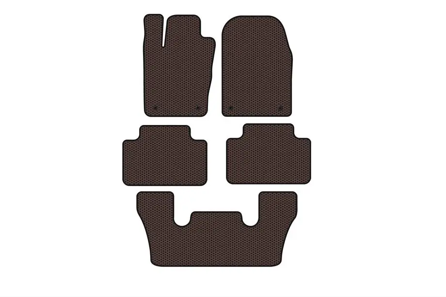 Dodge Durango 2010– Gumené koberčeky Carsuit do interiéru (3 rady, hnedé) Image
