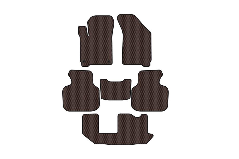 Dodge Journey 2008–2020 Gumené rohože Carsuit (2011-2020, 3 rady, 7-miestne, hnedé) Image