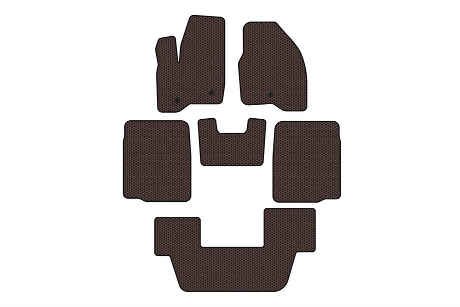 Ford Explorer 2011–2019 Gumové rohože Carsuit (3 rady, 2011-2015, hnedé) Image