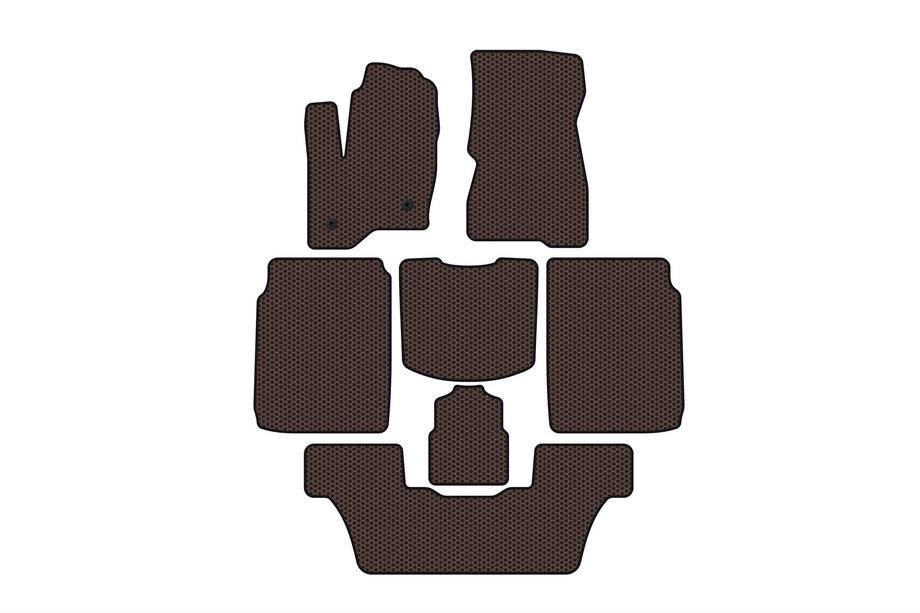 Ford Flex 2009–2019 Gumené rohože do interiéru Carsuit (3 rady, 2013-2019, hnedé) Image