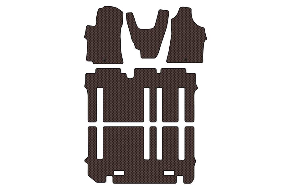 Hyundai H300, H1, Starex 2008–2020 Gumové koberce do interiéru Carsuit (kompletná sada, hnedé) Image