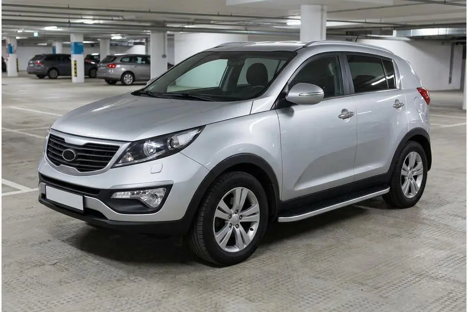 Kia Sportage 2010–2015 Bočné nášľapy Tayga Grey (2 ks, hliník) Image