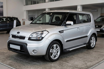 Kia Soul I 2008–2013 Bočné prahy Line (2 ks, hliník) fotografia 1