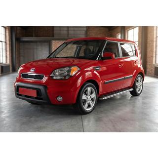 Bočné prahy Maydos V1 (2 ks, hliník ↗ nehrdzavejúca oceľ) Kia Soul I 2008–2013 fotografia 1