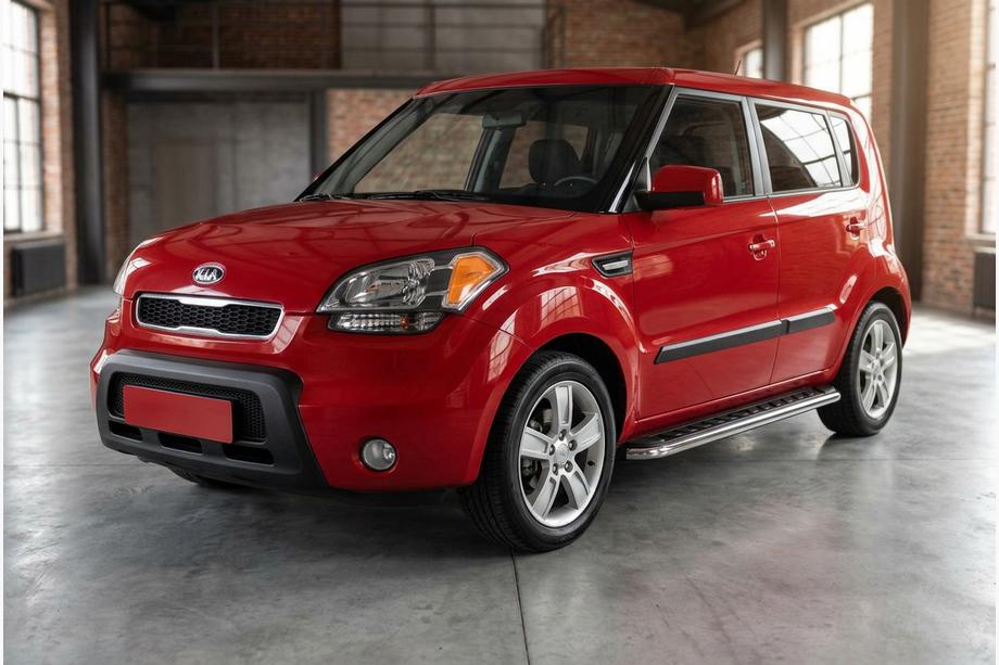 Kia Soul I 2008–2013 Bočné prahy Maydos V1 (2 ks, hliník ↗ nehrdzavejúca oceľ) Image