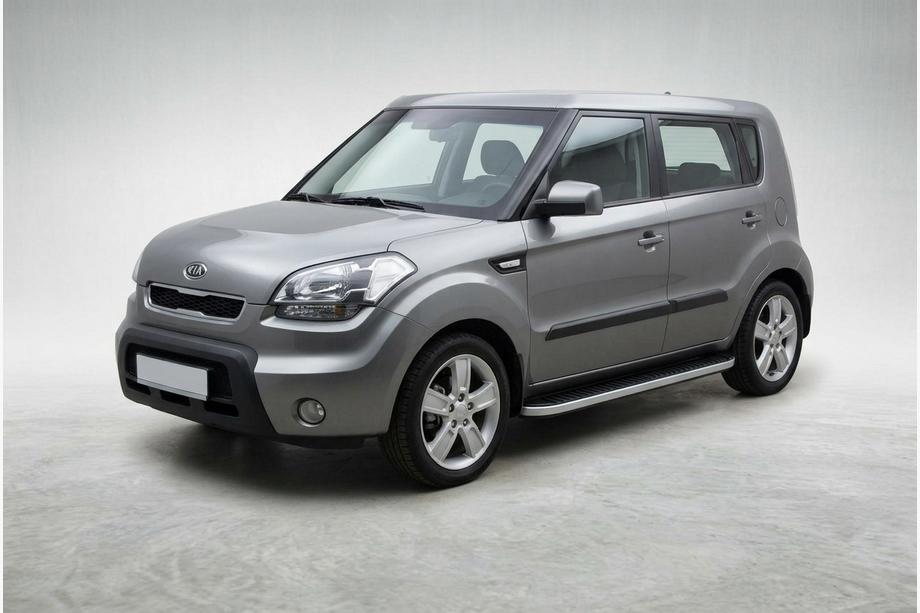 Kia Soul I 2008–2013 Bočné nášľapy Tayga Grey (2 ks, hliník) Image