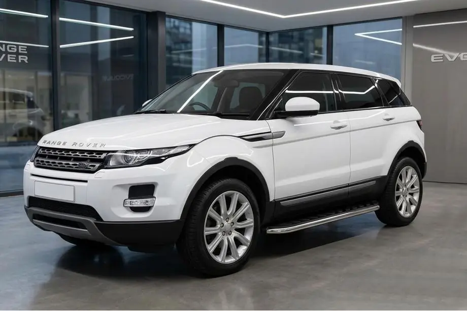 Range Rover Evoque 2012–2018 Bočné prahy Maydos V1 (2 ks, hliník ↗ nehrdzavejúca oceľ) Image