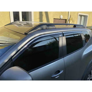 Okenné deflektory s chrómovou lištou Niken Luxury (4 ks)