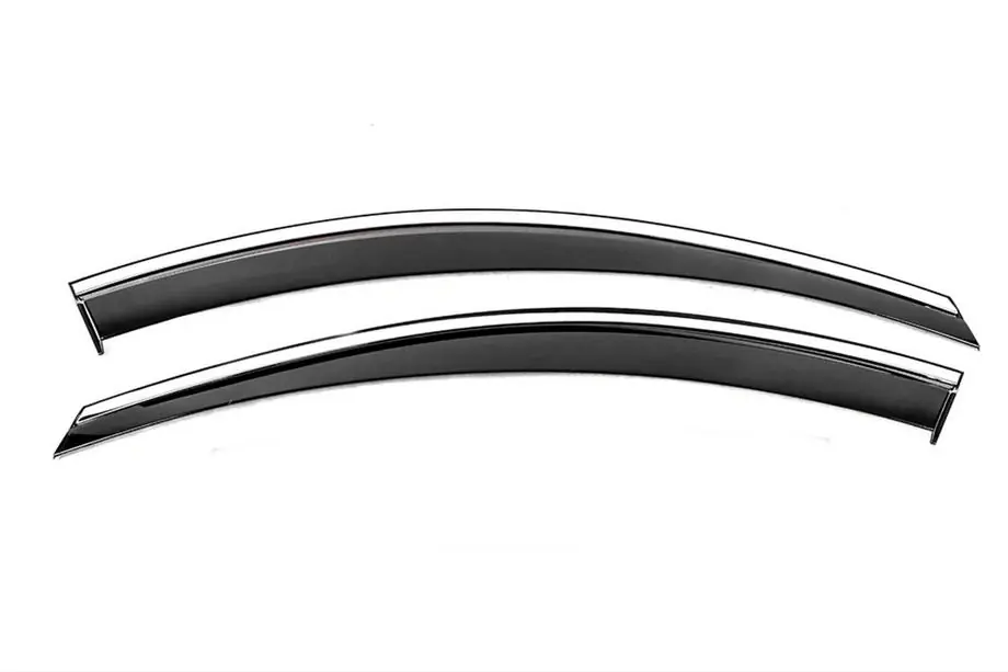 Chevrolet Captiva 2006–2019 Predné okenné deflektory s chrómovou lištou Niken Luxury (2 ks) Image