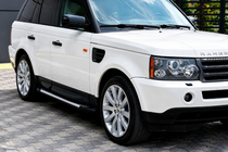 Range Rover Sport 2005–2013 Bočné nášľapy Allmond Grey (2 ks, hliník) fotografia 1