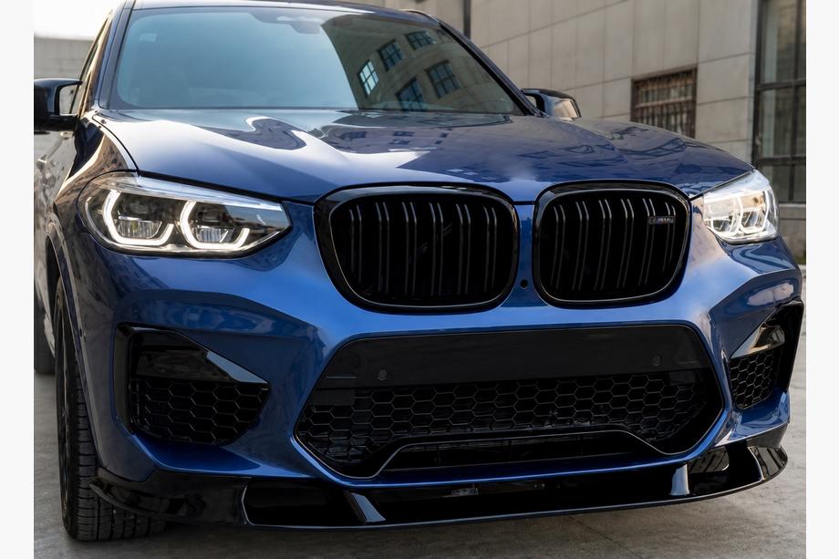 BMW X3 G01 2018– Predný lip spojler 3D (pre F97 2018-2022, čierny lesk) Fotografia 1