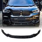 BMW X4 G02 2018– Predný 3D lip spojler (pre M-Sport 2018-2022, lesklá čierna) fotografia 8