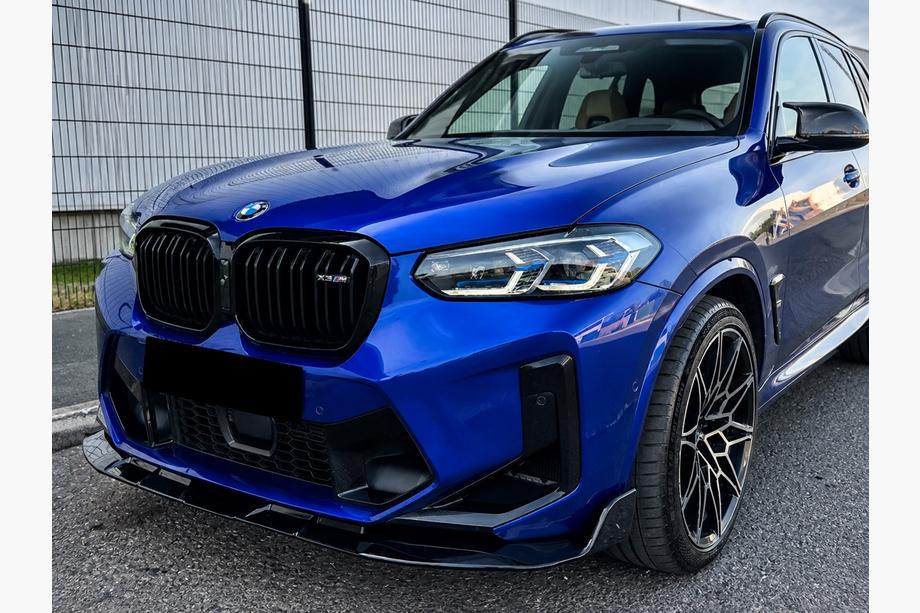 BMW X4 G02 2018– Predný lip spojler (pre F98 2022-2024, čierny lesk) Fotografia 1