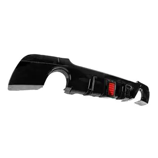 Difúzor zadného nárazníka pre obojstranný jednoduchý výfuk s LED (pre M-Sport, ABS) fotografia 3