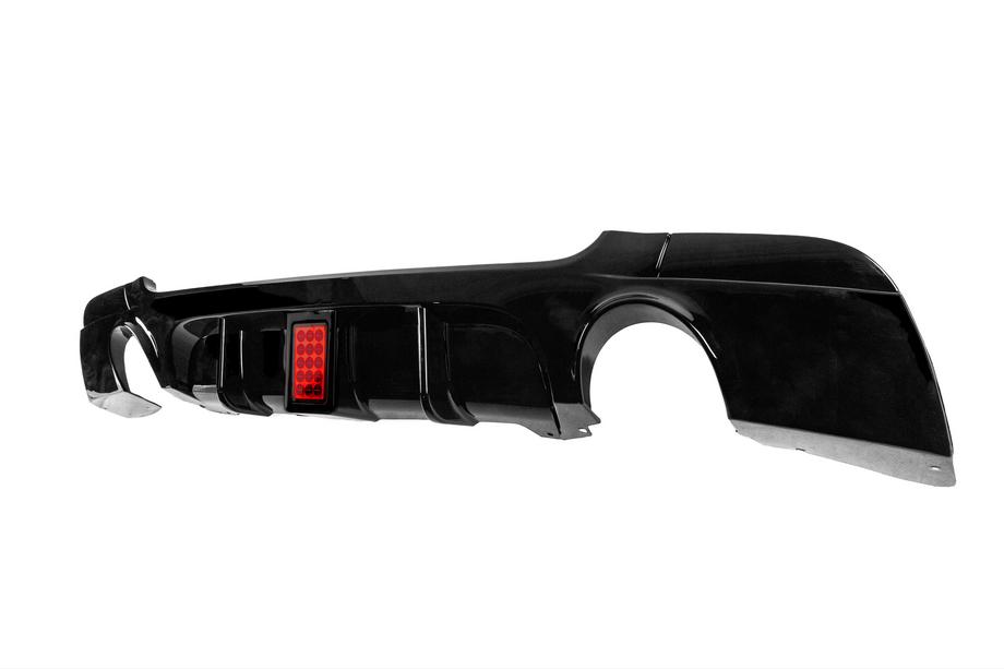 BMW 3. séria E92/E93 2006–2013 Difúzor zadného nárazníka pre obojstranný jednoduchý výfuk s LED (pre M-Sport, ABS) Fotografia 2