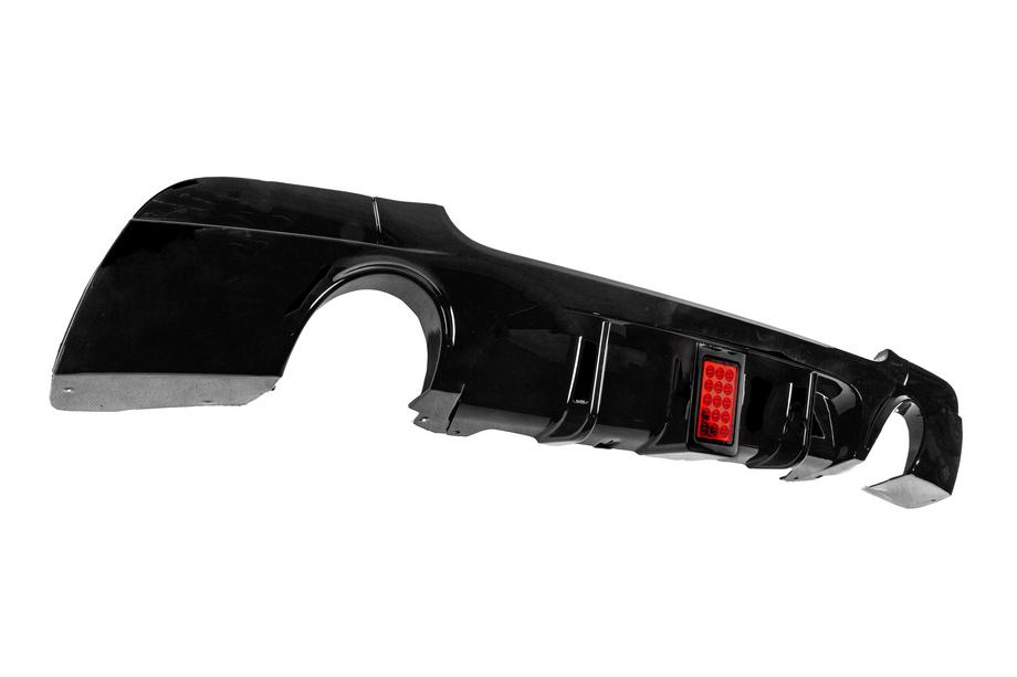 BMW 3. séria E92/E93 2006–2013 Difúzor zadného nárazníka pre obojstranný jednoduchý výfuk s LED (pre M-Sport, ABS) Fotografia 3