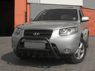 Hyundai Santa Fe 2 2006–2012 Predný ochranný rám WT003 Black (nerez) fotografia 3