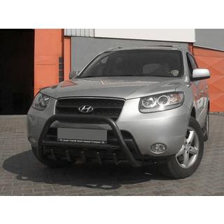 Predný ochranný rám WT003 Black (nerez) Hyundai Santa Fe 2 2006–2012 fotografia 3
