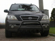 Kia Sorento I BL 2002–2009 Predný ochranný rám WT003 Black (nerez) fotografia 2