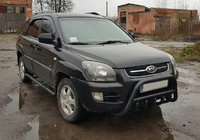 Kia Sportage 2004–2010 Predný ochranný rám WT003 Black (nerez) fotografia 3