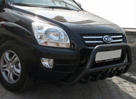 Kia Sportage 2004–2010 Predný ochranný rám WT003 Black (nerez) fotografia 5