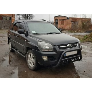 Predný ochranný rám WT003 Black (nerez) Kia Sportage 2004–2010 fotografia 3