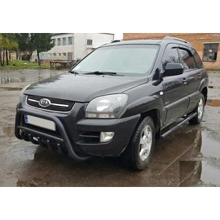 Predný ochranný rám WT003 Black (nerez) Kia Sportage 2004–2010 fotografia 4