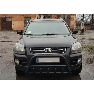 Predný ochranný rám WT003 Black (nerez) Kia Sportage 2004–2010 fotografia 1