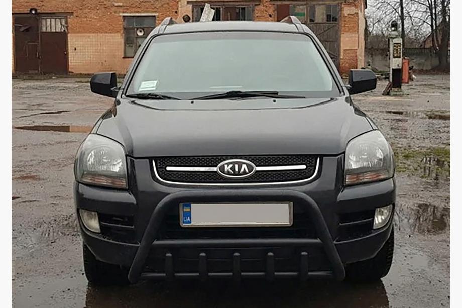 Kia Sportage 2004–2010 Predný ochranný rám WT003 Black (nerez) Image