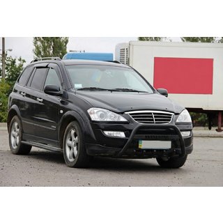 Predný ochranný rám WT004 Black (nerez) SsangYong Action 2005–2018 fotografia 3