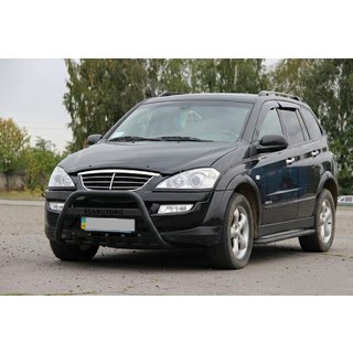 Predný ochranný rám WT004 Black (nerez) SsangYong Action 2005–2018 fotografia 1